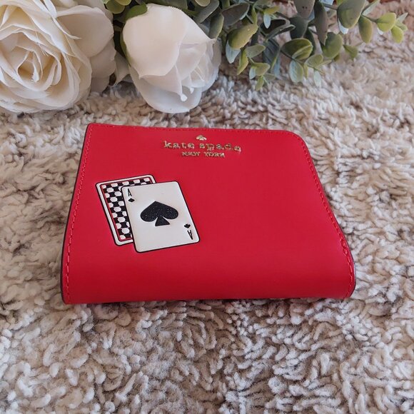 KATE SPADE Lucky Draw Small L-Zip Bifold Wallet - Picture 1 of 12